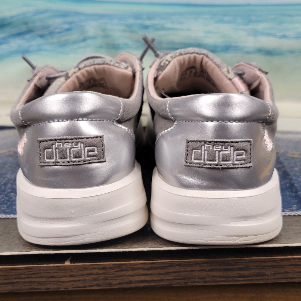 Hey Dude Karina Silver Python Womens 9 - image 8